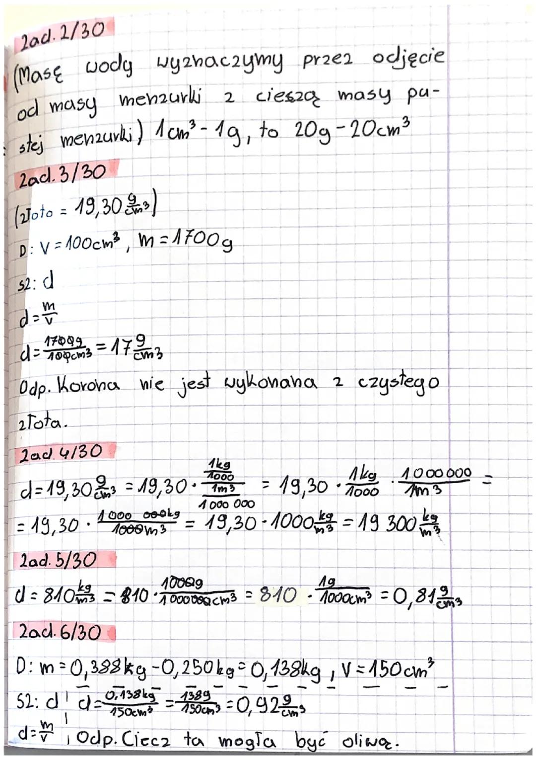 1.3.
WYZNACZANIE GESTOSO
ma swoją wlasing!
1. Każda substancja
tym,
gęstość. Gęstość informuję has
jaka jest masa 1m²³ lub 1cm² danej
13
sub