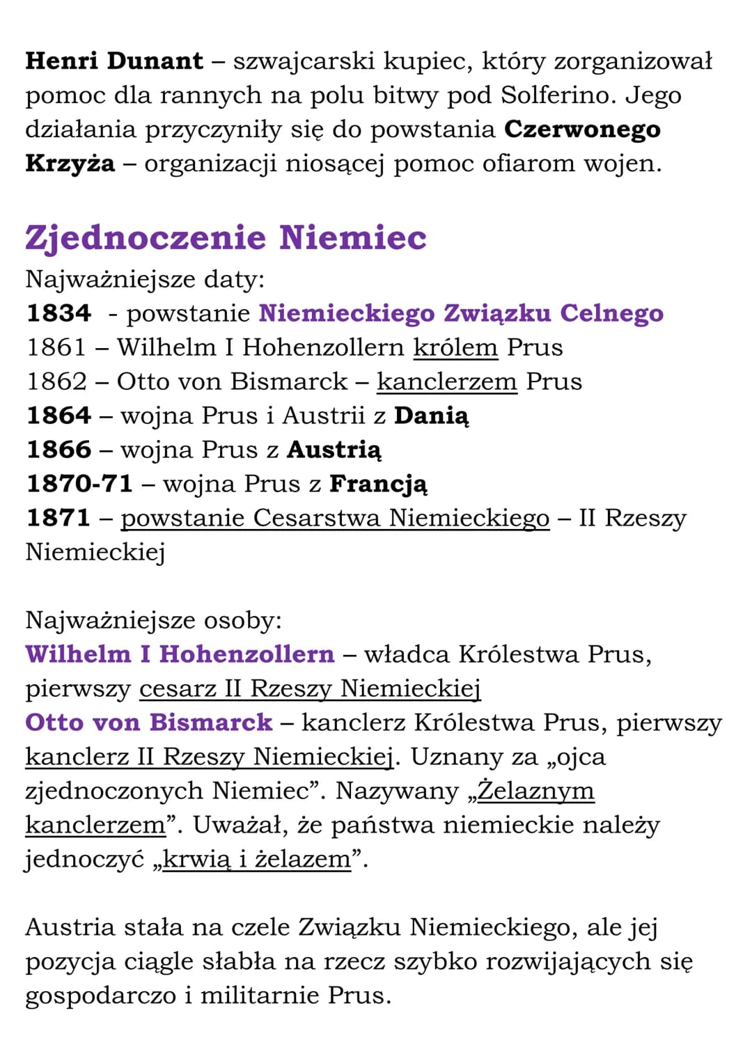 Zjednoczenie Włoch i
Niemiec
Zjednoczenie Włoch
Najważniejsze daty:
1859 - bitwy pod Magentą i Solferino
1860 - wyprawa „tysiąca czerwonych 