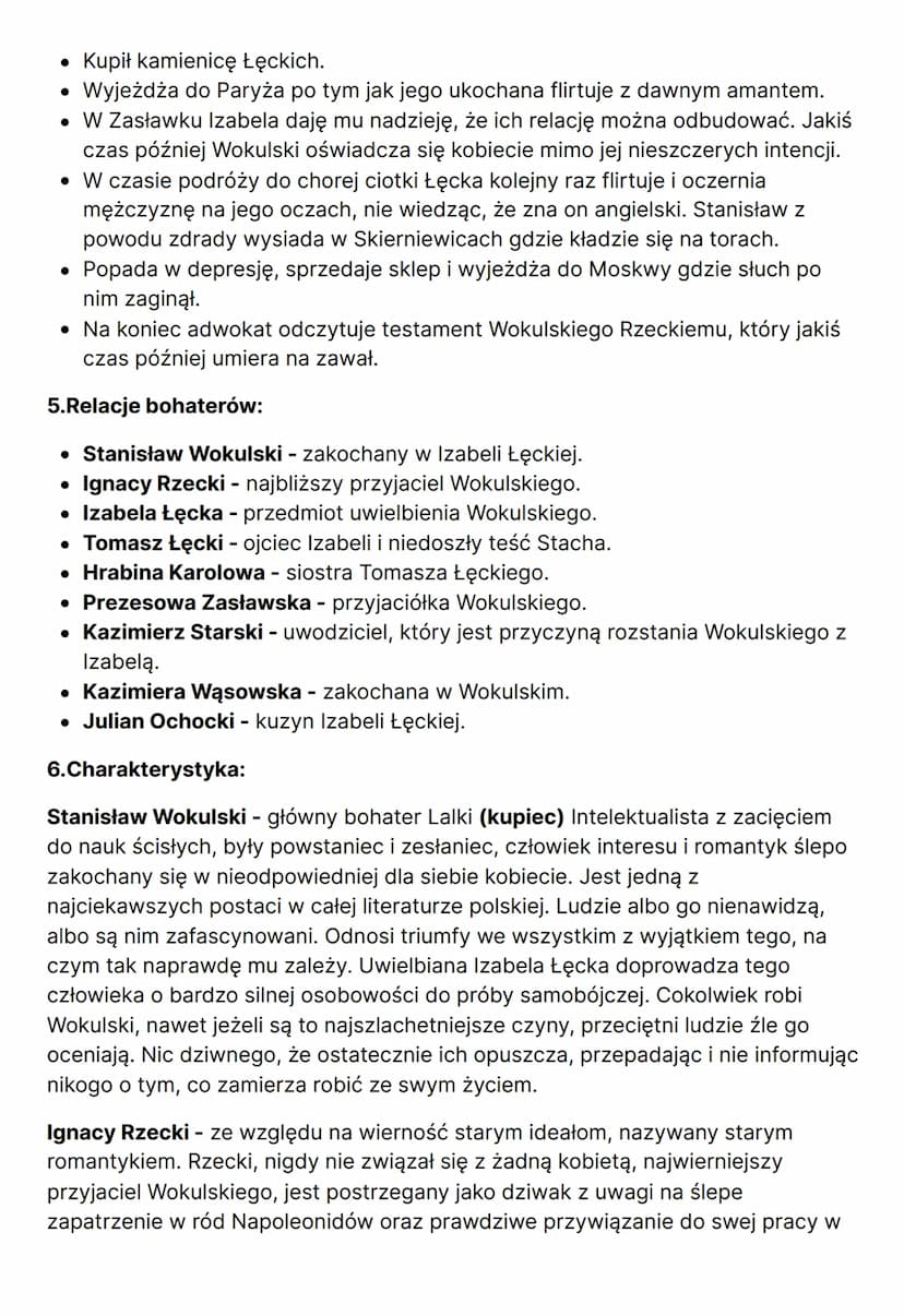 LALKA
Autorem powieści obyczajowo-społecznej jest Bolesław Prus (czyli właściwie
Aleksander Głowacki, który ukrywał się pod tym pseudonimem)