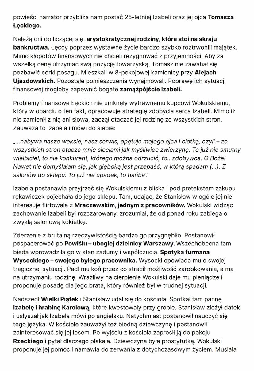 LALKA
Autorem powieści obyczajowo-społecznej jest Bolesław Prus (czyli właściwie
Aleksander Głowacki, który ukrywał się pod tym pseudonimem)
