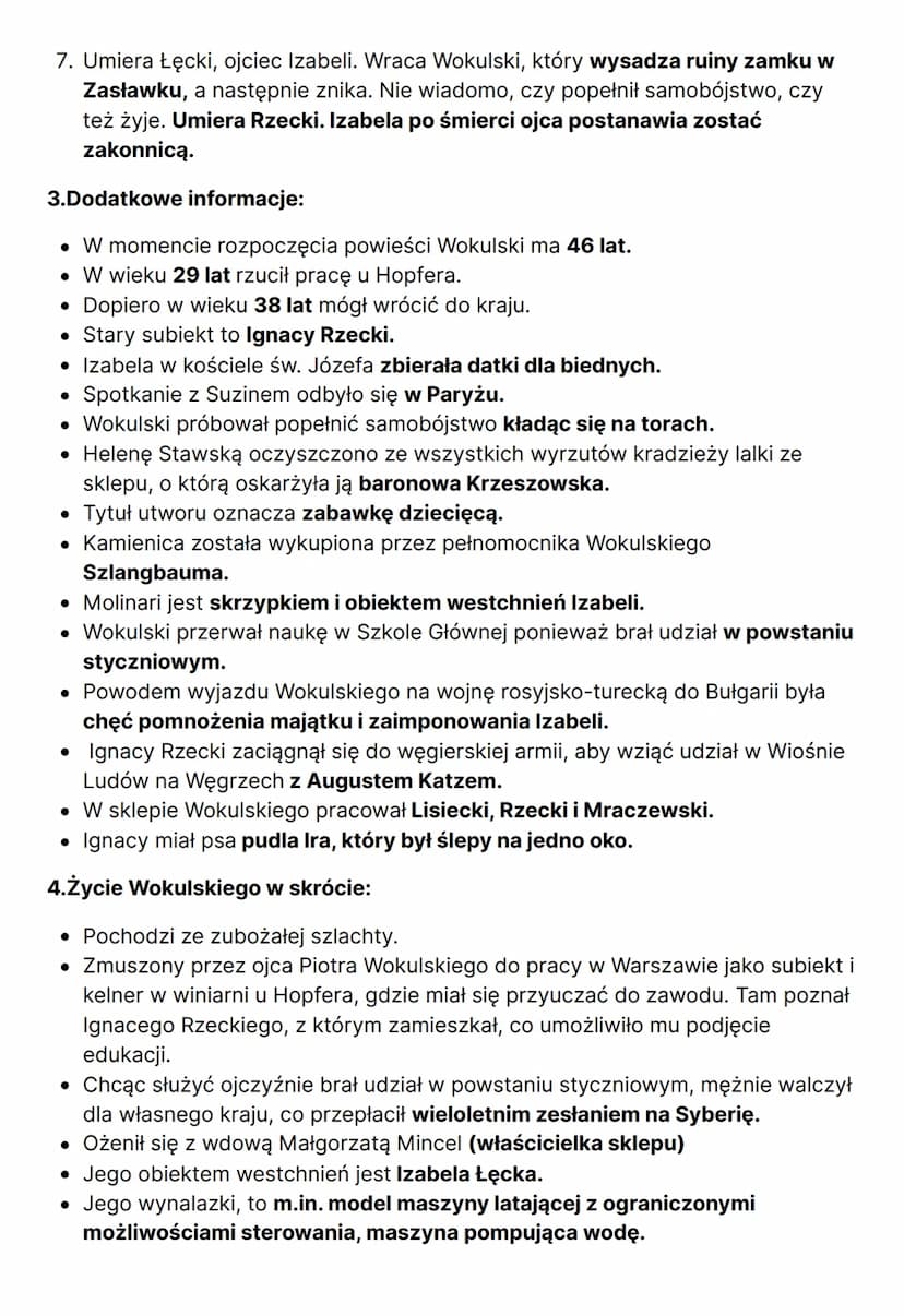 LALKA
Autorem powieści obyczajowo-społecznej jest Bolesław Prus (czyli właściwie
Aleksander Głowacki, który ukrywał się pod tym pseudonimem)
