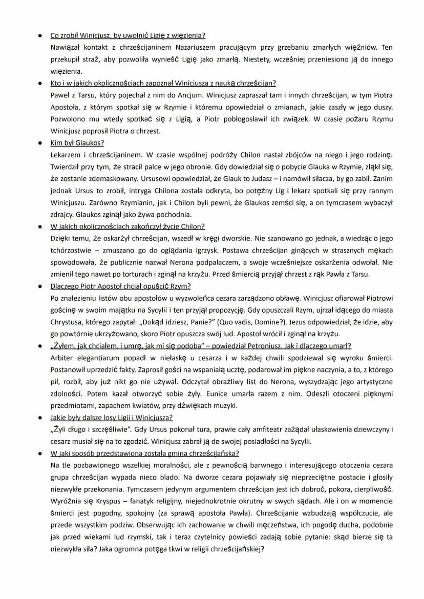 1) Henryk Sienkiewicz, Quo vadis 21.04.2023
https://wolnelektury.pl/katalog/lektura/quo-vadis.html
książka:
● streszczenie: https://aniakubi