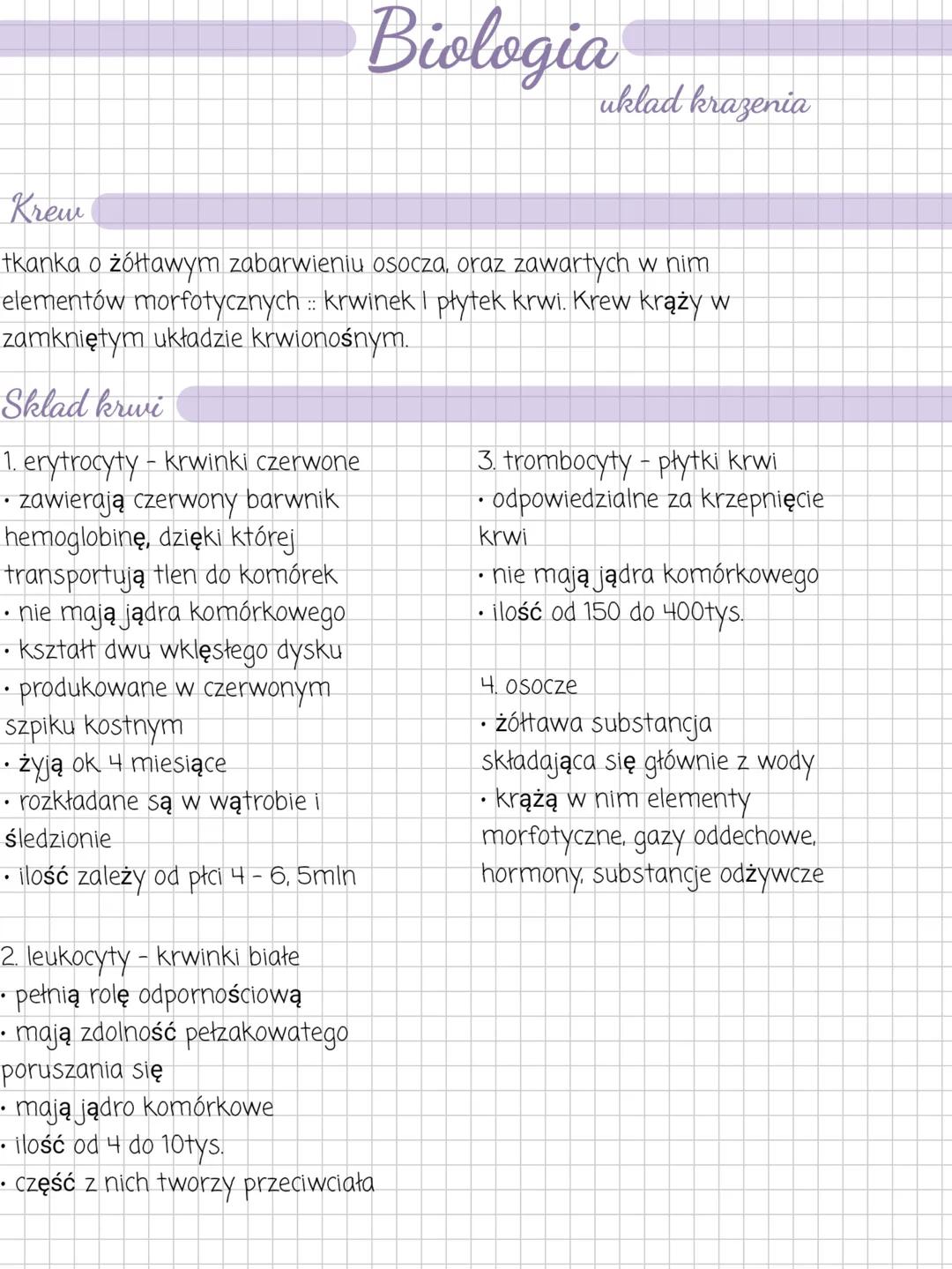 Krew
tkanka o żółtawym zabarwieniu osocza, oraz zawartych w nim
elementów morfotycznych :: krwinek | płytek krwi. Krew krąży w
zamkniętym uk