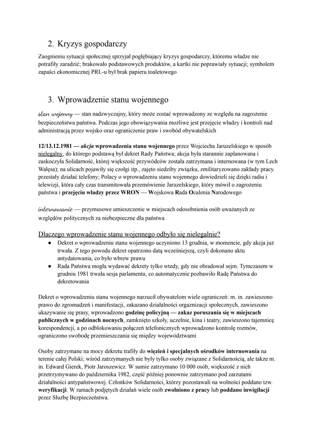 Stan wojenny
1. Władza i partia wobec Solidarności
Beton partyjny radykalny odłam partii, który uważał, że trzeba rozprawić się siłowo z opo