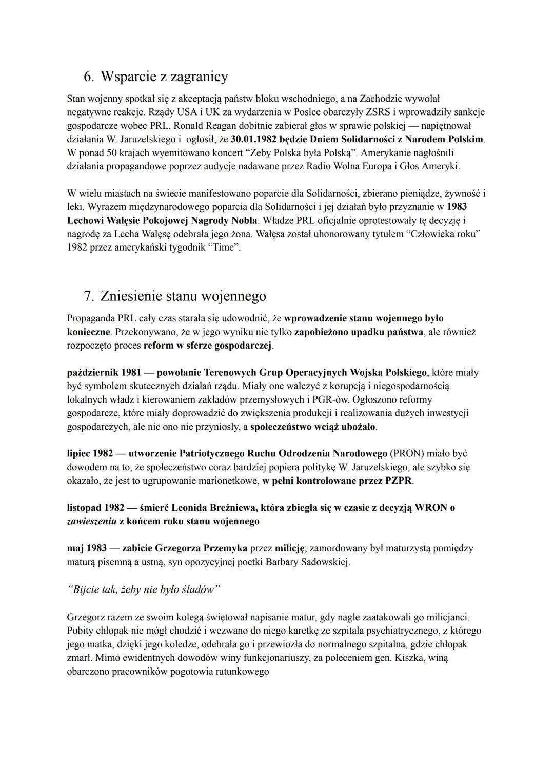 Stan wojenny
1. Władza i partia wobec Solidarności
Beton partyjny radykalny odłam partii, który uważał, że trzeba rozprawić się siłowo z opo
