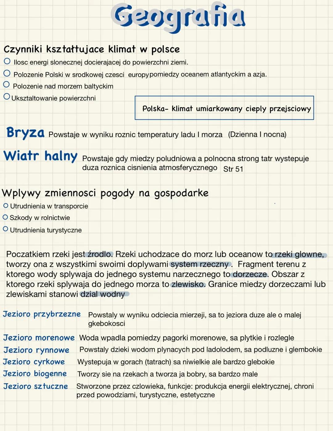 Klimat Polski - srodowisko przyrodnicze