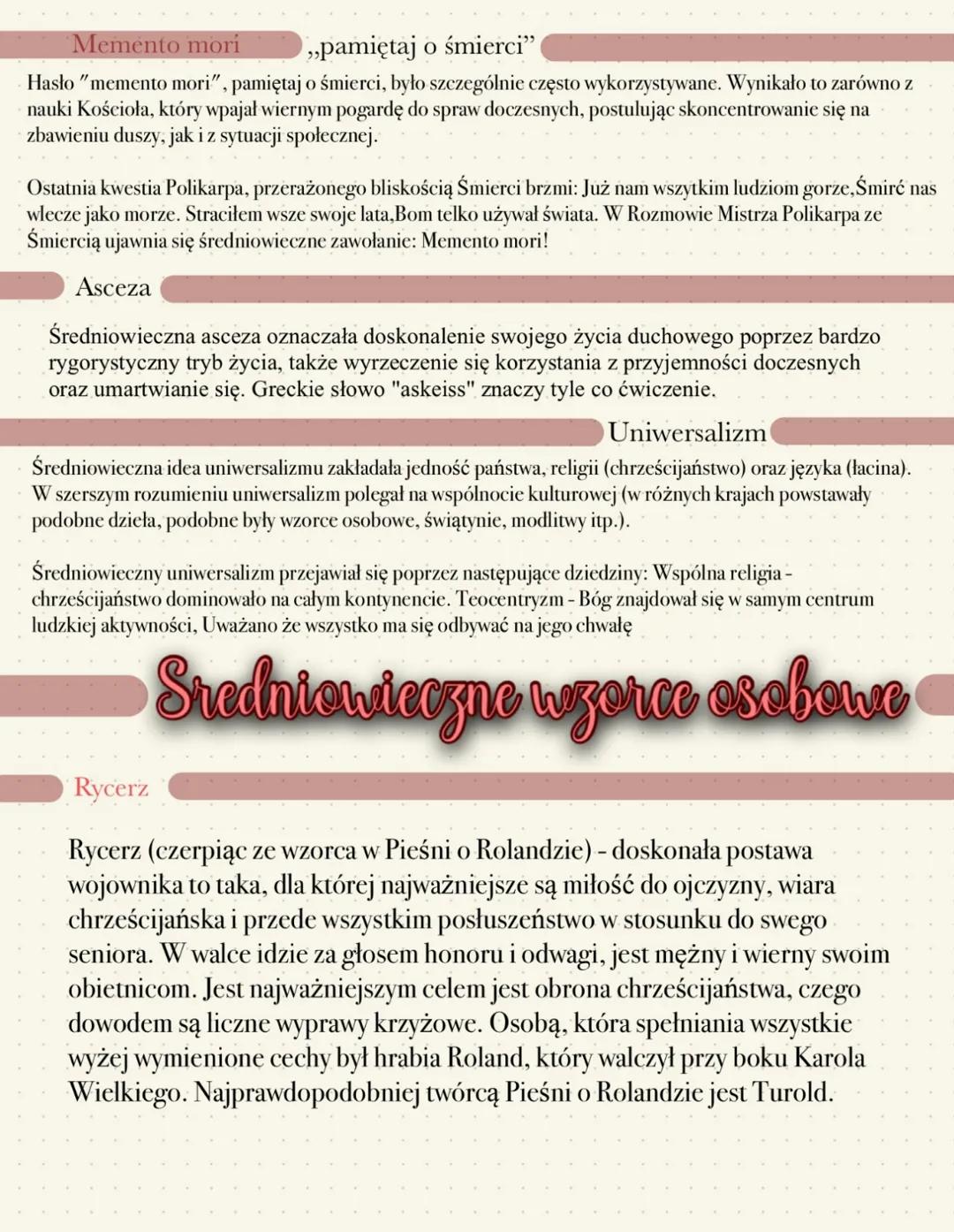 # Sredniowiecze
Epoka trwająca od 476 roku (upadek Cesarstwa Zachodniorzymskiego) do
1492 roku (odkrycie Ameryki)
## Daty
Chrzest Polski