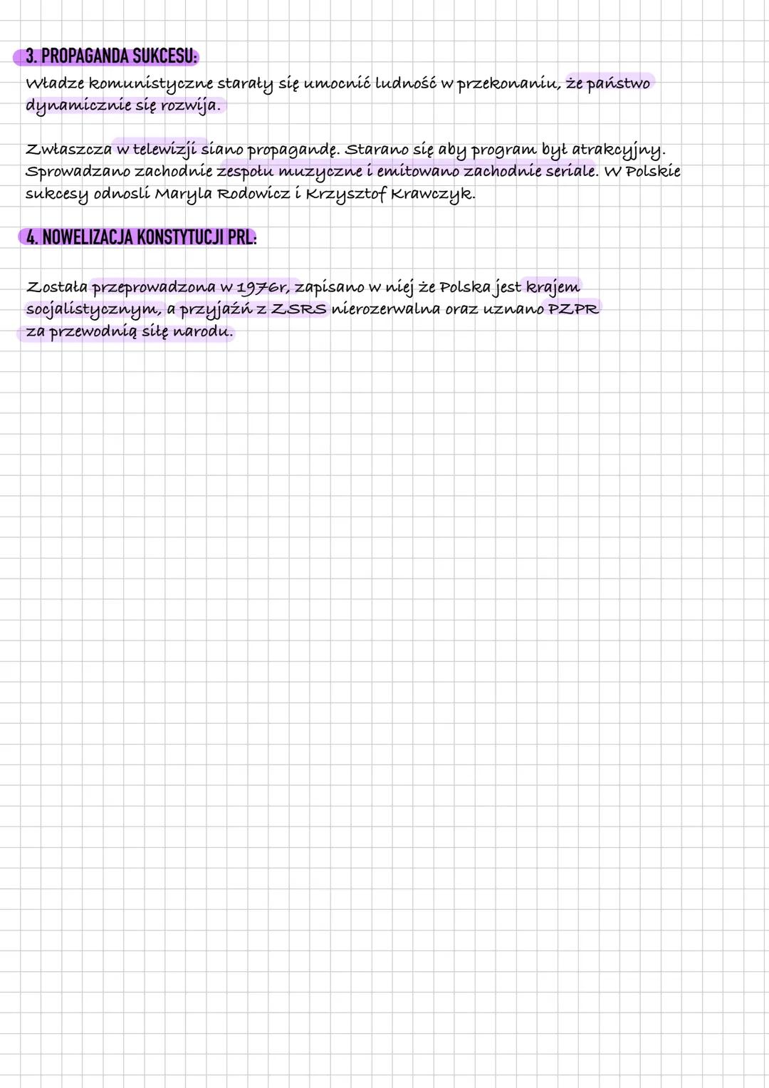 PRL W CZASACH EDWARDA GIERKA (1971-1976)
1. ,,DRUGA POLSKA,, EDWARDA GIERKA:
Po odsunięciu Gomułki - Edward Gierek pierwszym sekretarzem KC