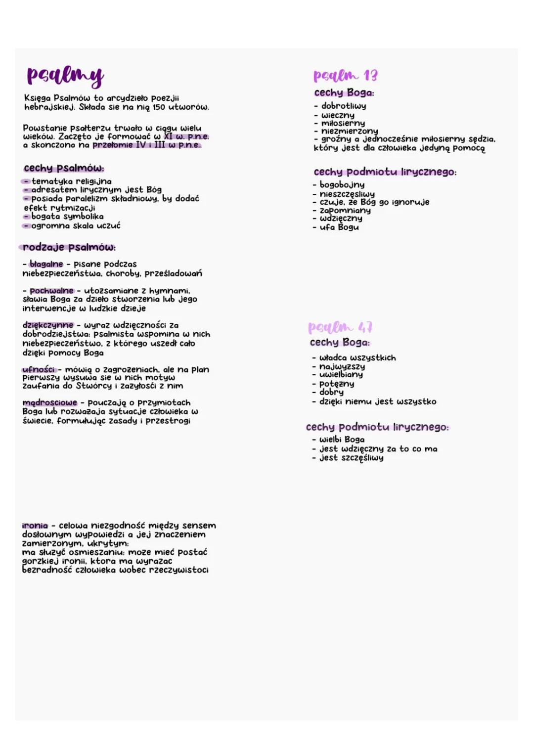 Starozylność Biblia
Biblia to dzieło literackie, w którego skład
wchodzą listy, hymny, przypowieści i Psalmy
Przeslanie Biblii
przekazuje wy