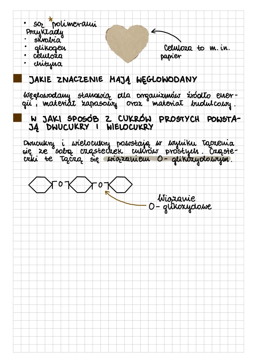 BUDOWA I PODZIAŁ WĘGLOWODANÓW
węglowodany to związki organiczne zbudowane & ato-
mów węgla, wodoru i thenu. Dzielimy je na:
cukry proste
dwu