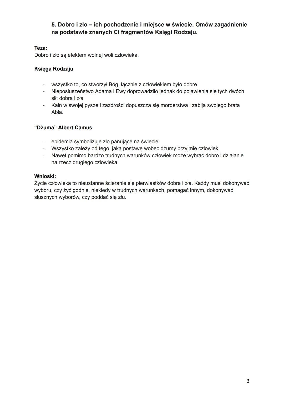 Biblia
1. Człowiek w obliczu cierpienia. Omów zagadnienie na podstawie
znanych Ci fragmentów Księgi Hioba.
Teza:
Cierpienie można przyjąć na