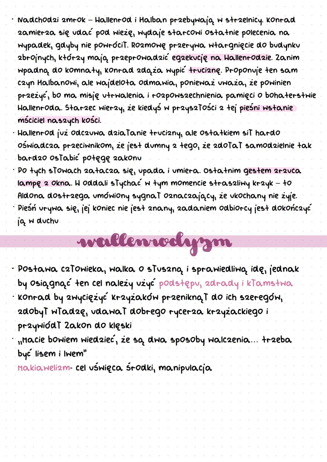 Courad Wallenrod
↳> powstanie dekabrystów- impuls do napisania utwory, wtedy poeta
zrozumiał, że jedną skuteczną walką 2 caratem jest spisek