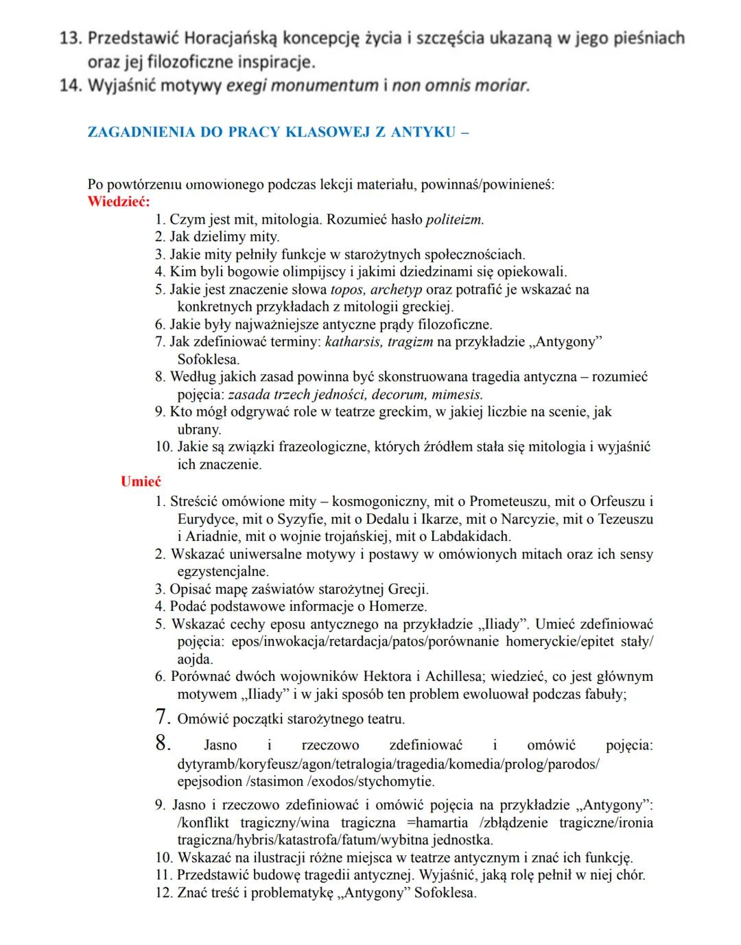 może się
przydać →
1. Czym jest mit, mitologia. Rozumieć hasło politeizm.
mit to opowieść swięta, jest to epika. Mity mówię nam
o początkach