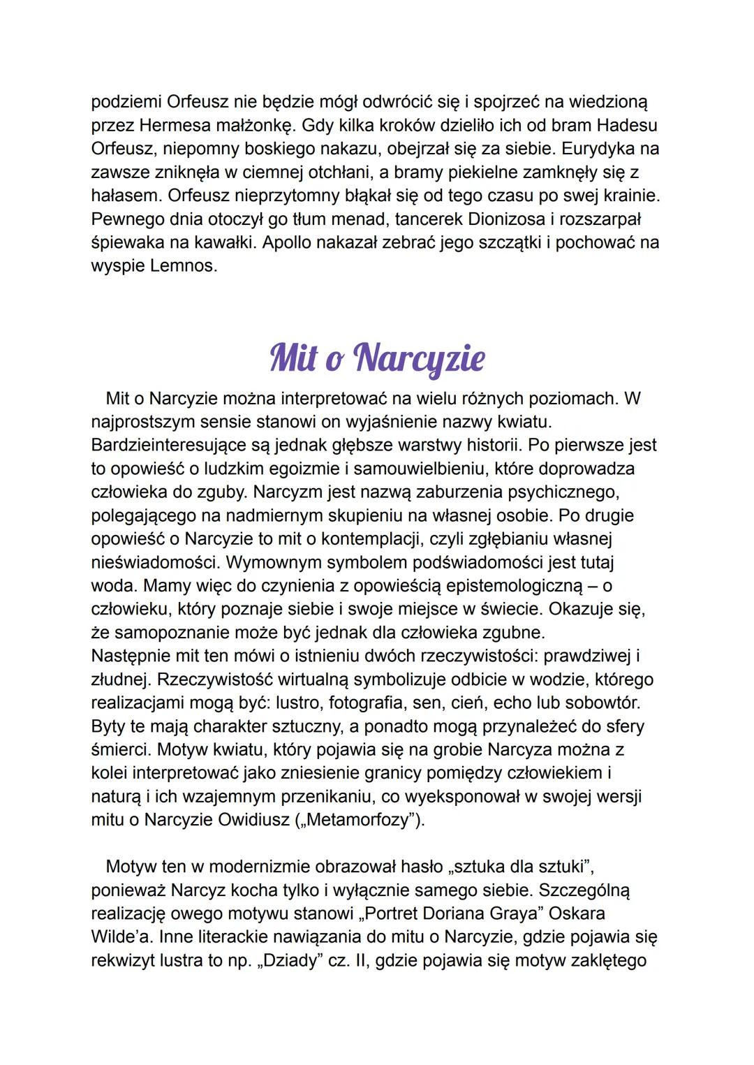 JAN PARANDOWSKI - MITOLOGIA, CZ. 1 GRECJA
Mitologia grecka - wprowadzenie
Mitologia to zbiór stworzony u zarania określonej kultury mitów -