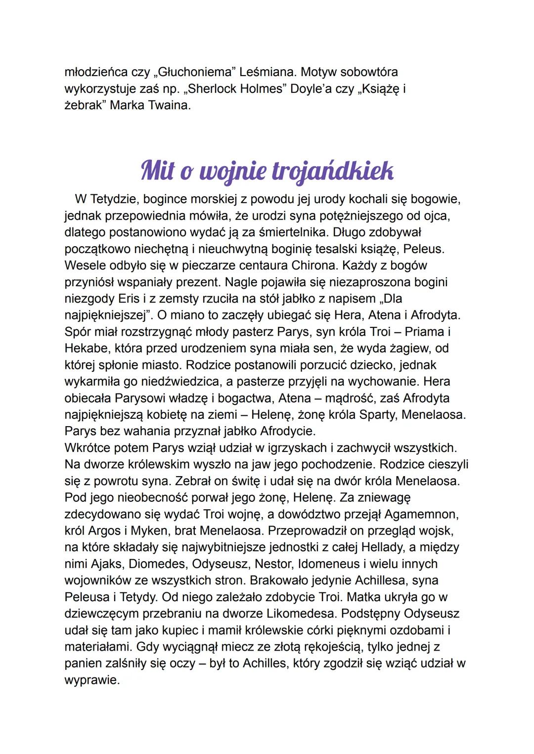 JAN PARANDOWSKI - MITOLOGIA, CZ. 1 GRECJA
Mitologia grecka - wprowadzenie
Mitologia to zbiór stworzony u zarania określonej kultury mitów -