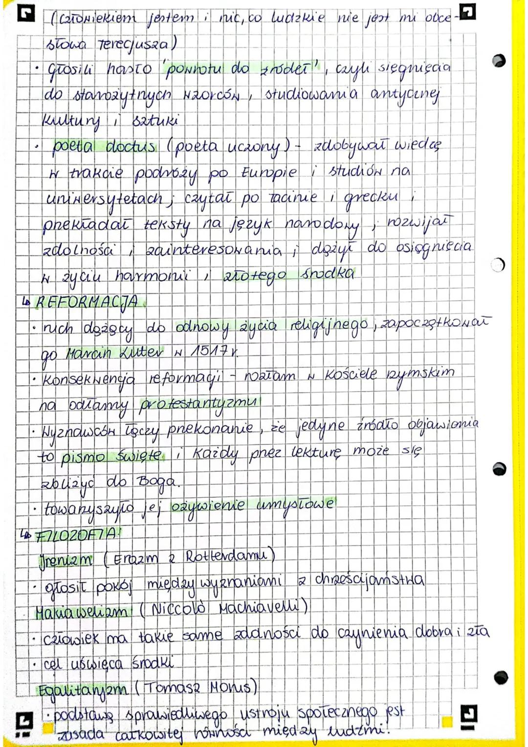 # Renesans
↳ nazwa od francuskiego swwa 'renaissance' - odrodzenie.
Jako nazwa epoki określa okres odrodzenia się idei
antycanych w europie