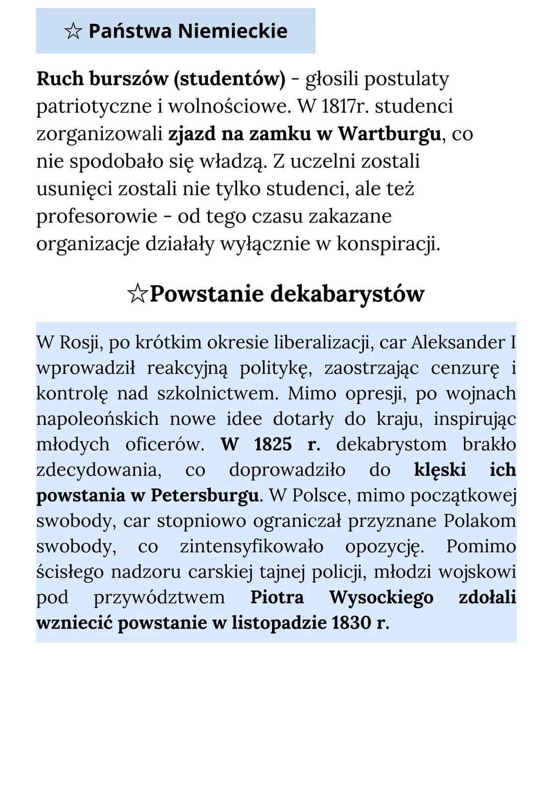 # Nowy czy stary porządek w Europie
✩Przeciwko systemowi
wiedeńskiemu.
Wiele państw przez porządek wprowadzony na kongresie
wiedeńskim nie