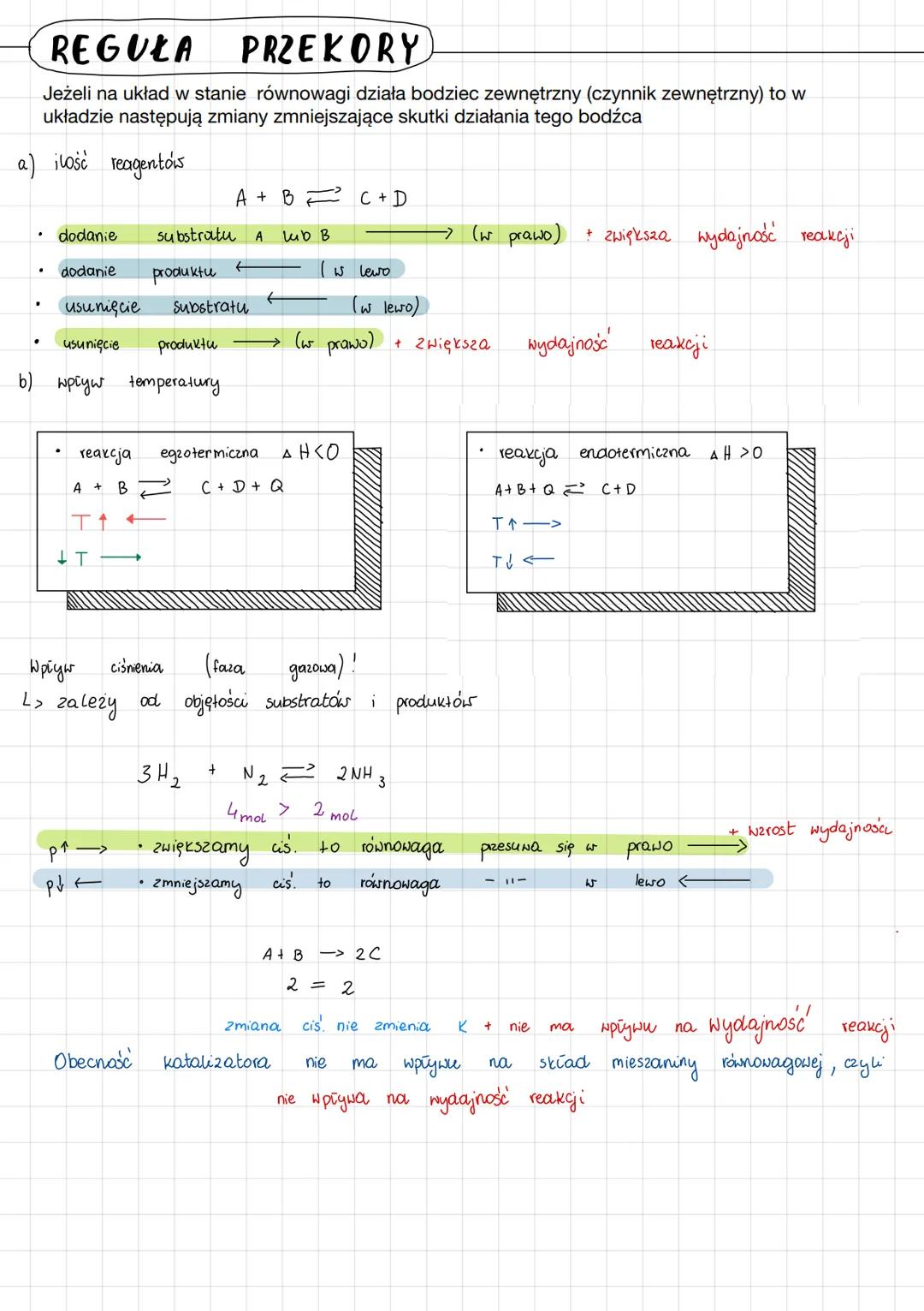# REGUŁA PRZEKORY
Jeżeli na układ w stanie równowagi działa bodziec zewnętrzny (czynnik zewnętrzny) to w
układzie następują zmiany zmniejsz