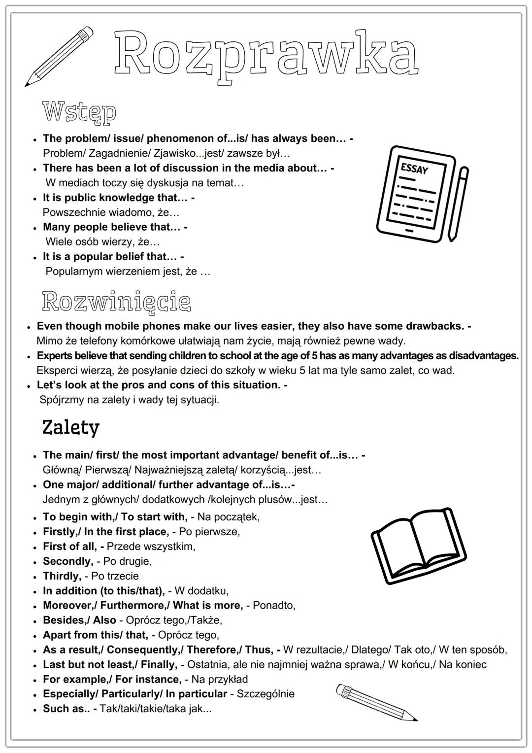 Rozprawka J. Angielski