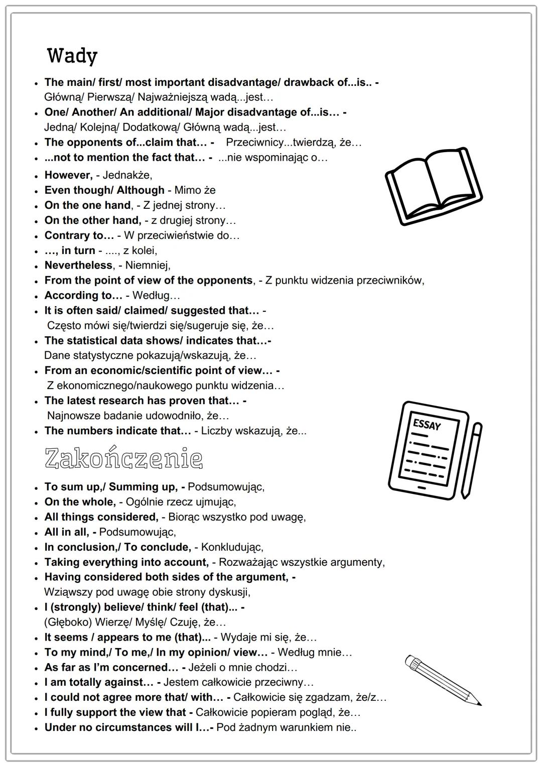 .
.
.
.
●
.
Powszechnie wiadomo, że...
Many people believe that... -
Wiele osób wierzy, że...
. It is a popular belief that... -
Popularnym