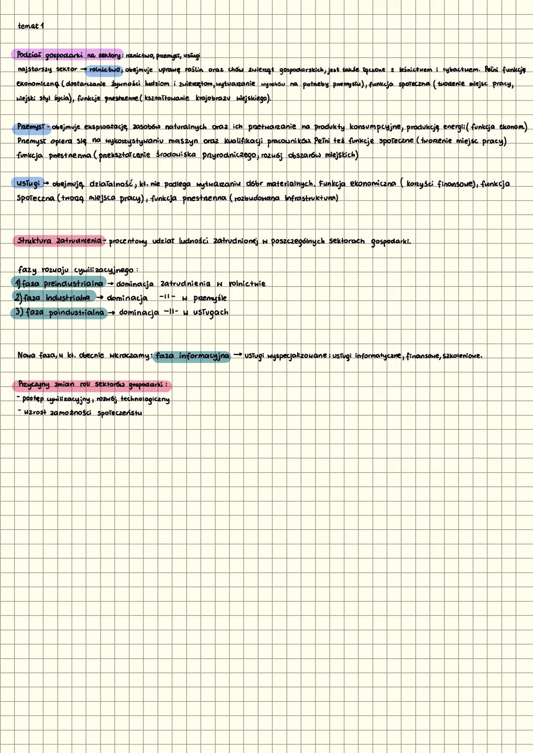 Notatka globalizacja i sektory gospodarki
