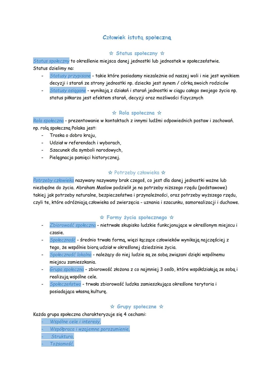 1.2 Człowiek istotą społeczną