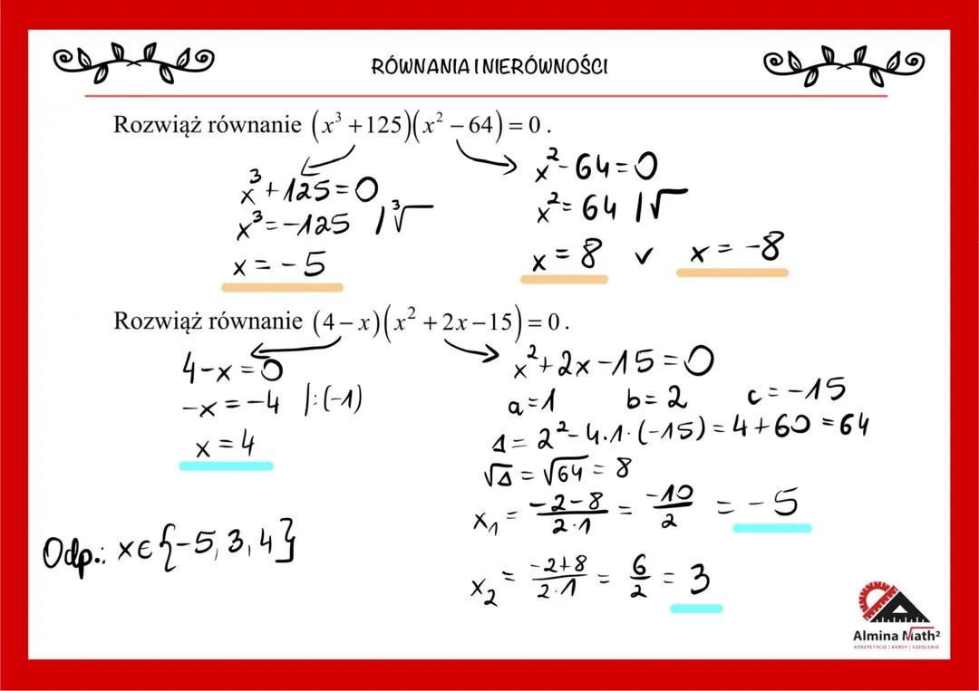 Równania wielomianowe