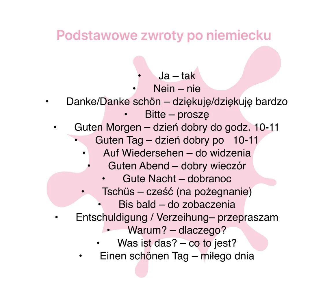 Podstawowe zwroty po niemiecku