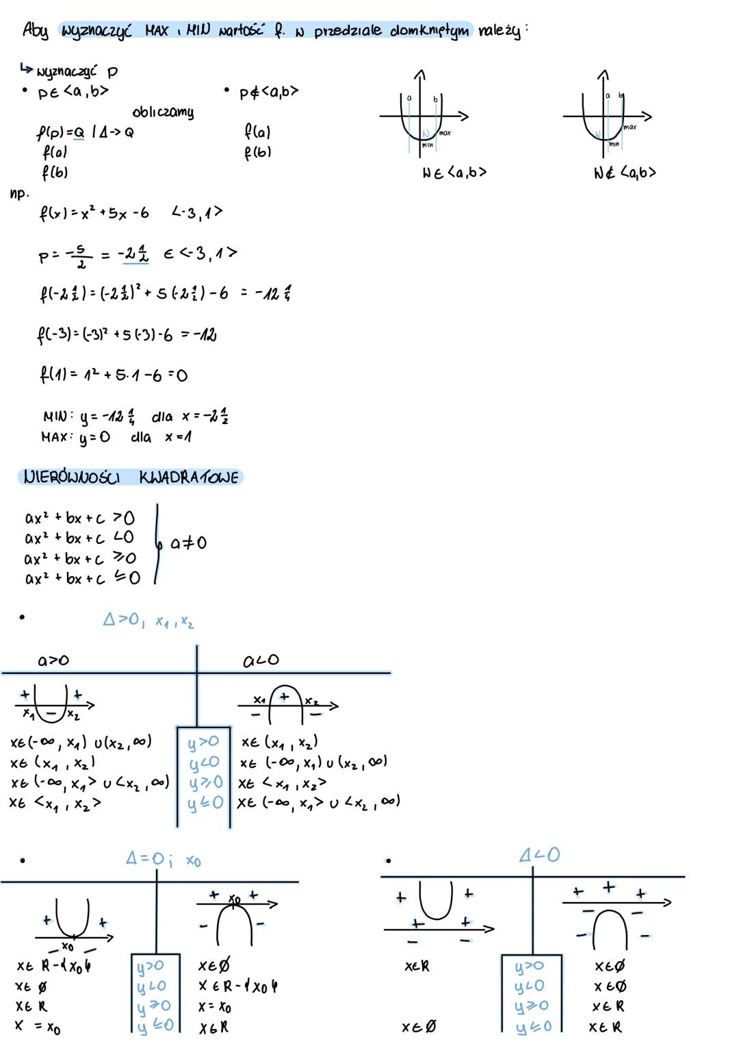 # POSTACIE FUNKCJI KWADRATOWEJ
• postać ogólna
$y=ax²+bx+c$
np.
$y= 2x² + 3x + 6$
$y=-3x2-2x+4$
• postać kanoniczna
$y=a(x-p)² +0$
п