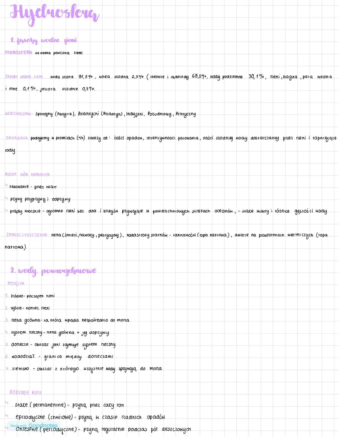 Hydrostery
1. Zasohy weelne ziemi
HYDROSFERA to Hodna PONCOKA ziemi
ZASOBY HODNE ZIEMI Hoda stona 97,5%, woda stodna 2,5% (10doNce i 19 dolo