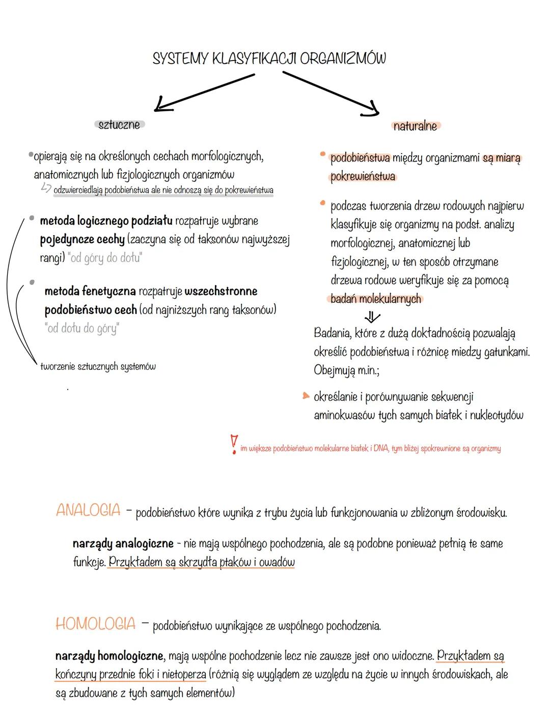 Klasyfikacja organizmów
SYSTEMATYKA
zajmuję się klasyfikowaniem organizmów
- jej głównymi zadaniami są:
▸ opisanie, nazwanie, sklasyfikowani