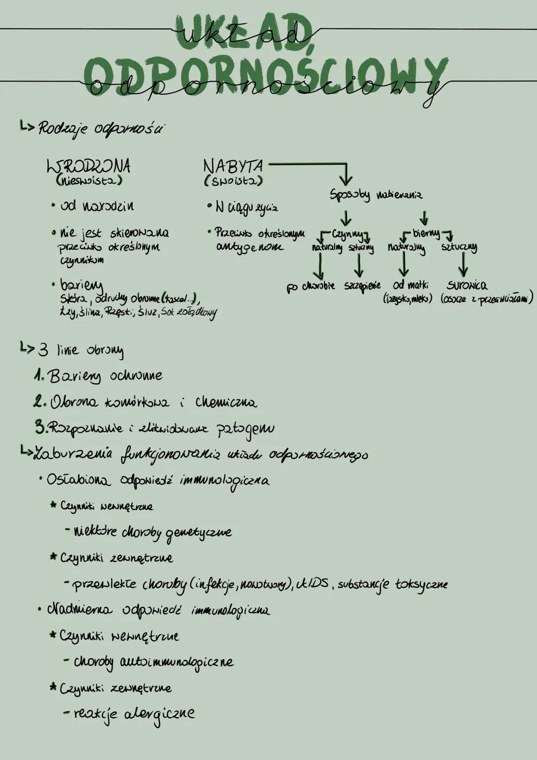 UKEAD,
ODPORNOŚCIOWY
↳ Elementy układu odpornościowego (immunologicznego)
• Naczynia limfatyczne wraz z limfą
*Transportują limfocyty i inne