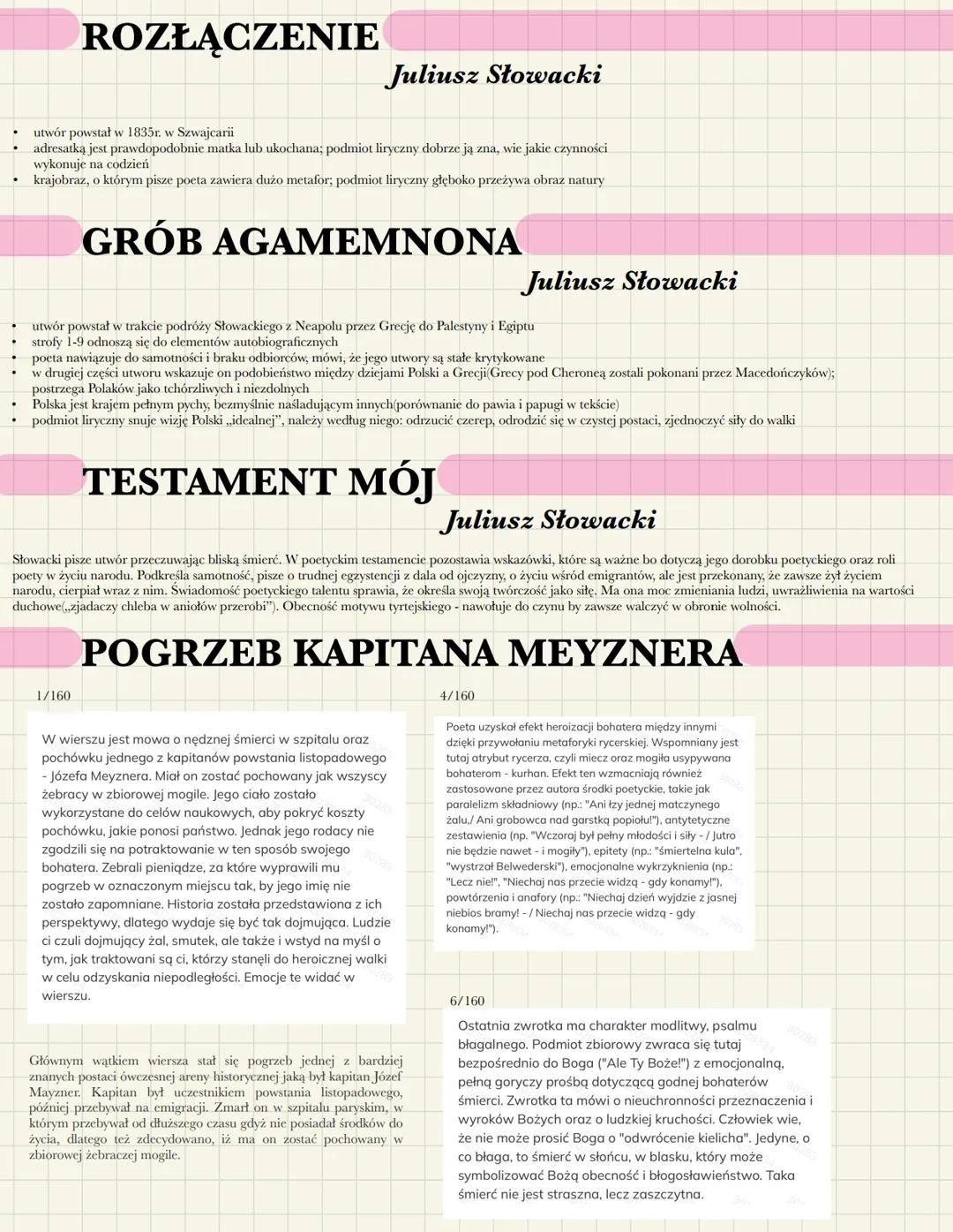 # ROZŁĄCZENIE
Juliusz Słowacki
* utwór powstał w 1835r. w Szwajcarii
* adresatką jest prawdopodobnie matka lub ukochana; podmiot liryczn