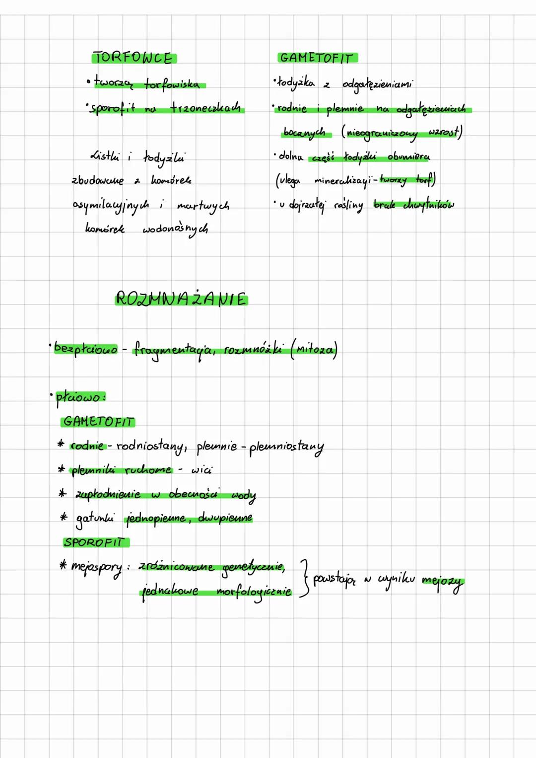 # Mszaki
- mchy
- płonniki
- prątniki
- torfowce
## Występowanie:
* środowisko wilgotne/zacienione
* rzadko suche lub wodne
zarodnia