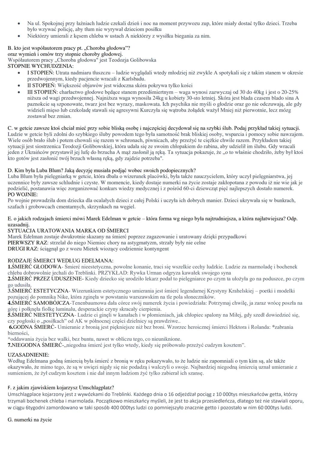 POSTACIE DRUGOPLANOWE:
1.
2.
CELINA- młoda Żydówka, która walczyła w powstaniu w getcie i razem z Edelmanem przeszła kanałami
na stronę aryj