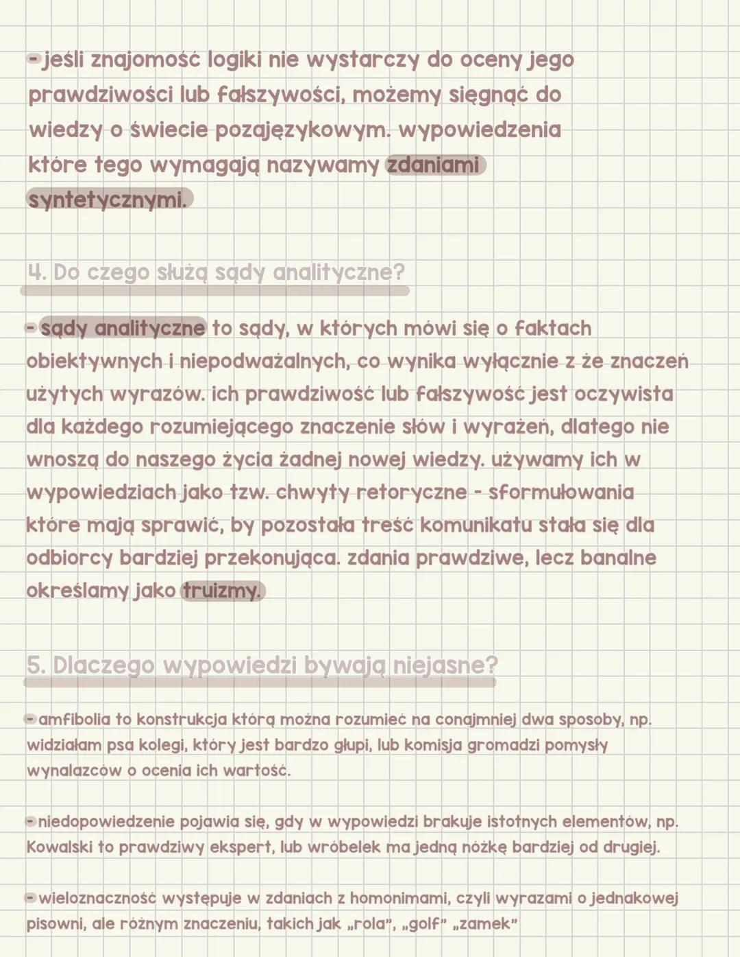 # filozofia
kartkówka
I. Ile warte jest zdanie?
- istnieją cztery formy wypowiedzi, którymi są funkcje
opisowe, funkcje ekspresywne, funk
