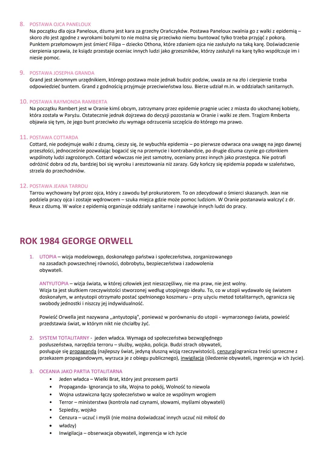 # DŻUMA ALBERT CAMUS
1. EGZYSTENCJALIZM - kierunek filozoficzny XX w., którego twórcami są m.in. Albert Camus
**GŁOWNE ZAŁOŻENIA**
- życi