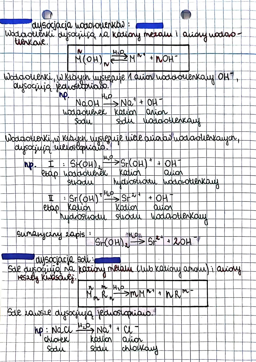 verged quicque
W ROZTHORACH NODNYCH
1. Dysocjacja elektidityczna.
Elektrolity: substancje, których wodne tostuary przewodzą prąd elektry any