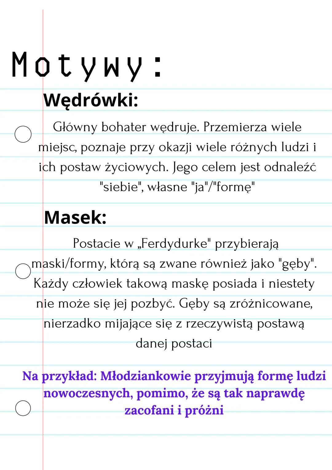 Plan wydarzeń:
1) Przebudzenie Józia (rozważania nad
własną dojrzałością)
2) Profesor Pimko zabiera 30-letniego
bohatera do szkoły
3) W szko