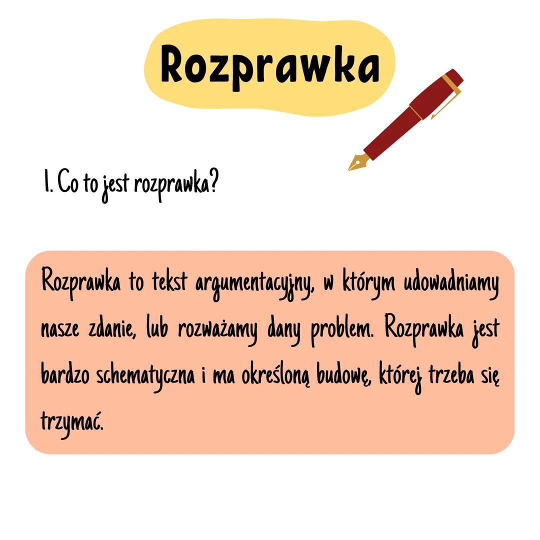 Powtórzenie rozprawki do egzaminu ósmoklasisty