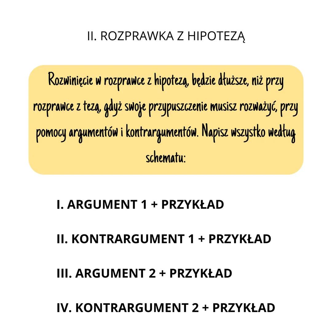 # Rozprawka
1. Co to jest rozprawka?
Rozprawka to tekst argumentacyjny, w którym udowadniamy
nasze zdanie, lub rozważamy dany problem. Roz