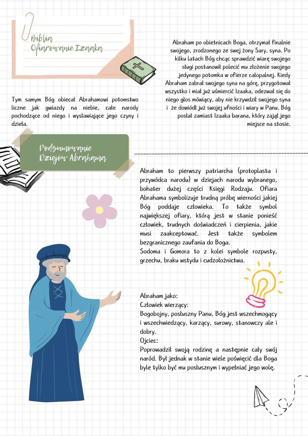 Bib
siblin
Sodoma i Gomora
☆
Pewnego dnia Bóg ukazał się Abrahamowi i jeszcze raz
obiecał, że Sara urodzi syna. Potem udał się do Sodomy i
G