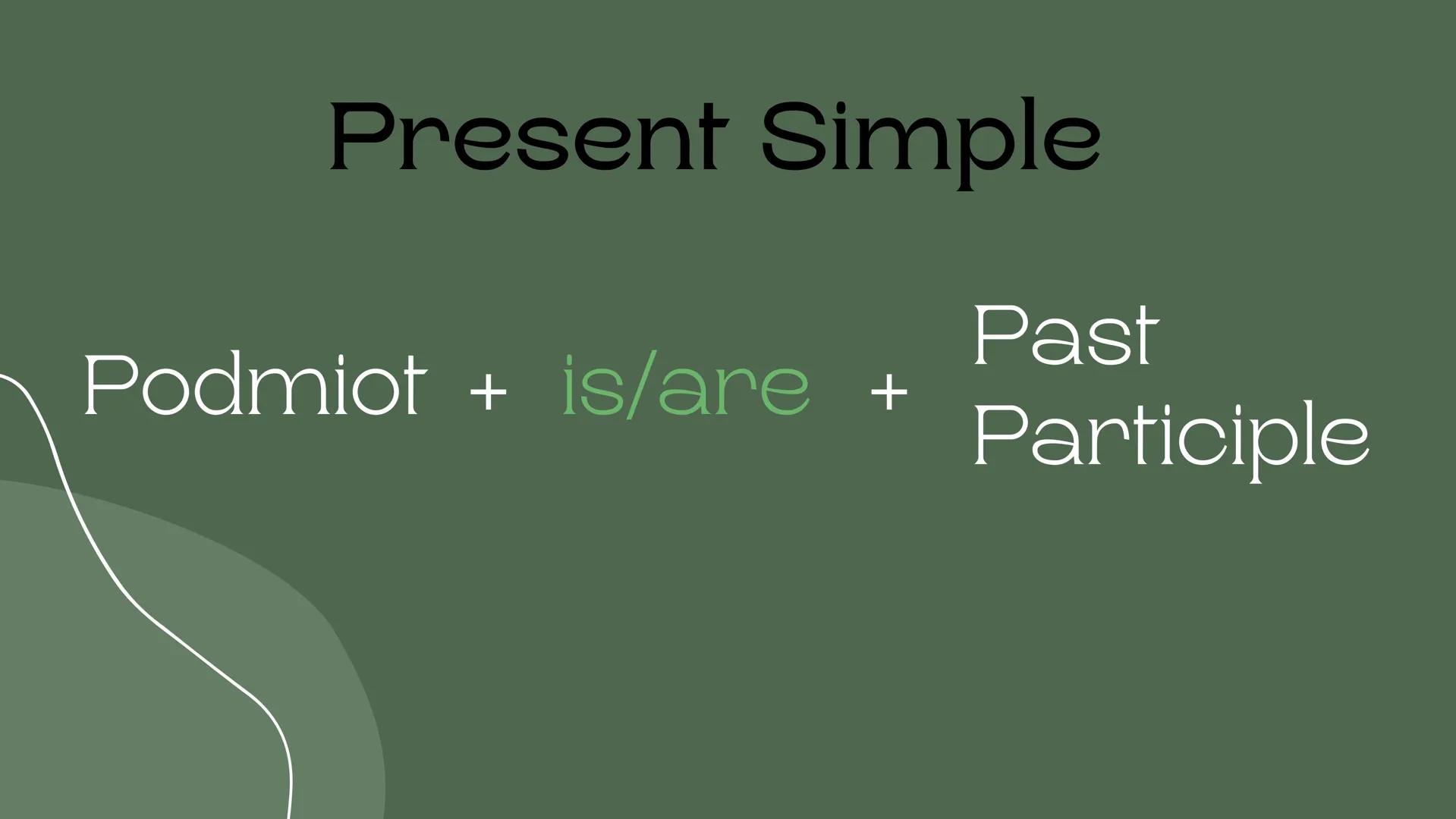 Passive voice Budowa
Subject + to be + Past
Participle Kiedy
używamy?
Gdy chcemy
przekazać, że efekt jest
ważniejszy niż
wykonawca czynności
