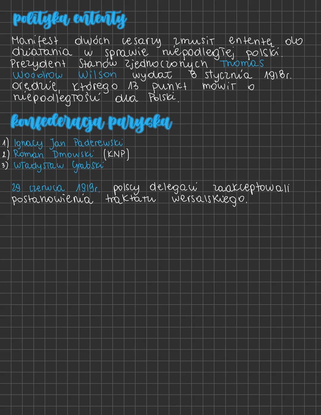 Polska podczas I wojny
państwa centralne
Na frontach walczyło 3 mln Polaków, z czego
Qz 500tys. polegro.
W Austrii Jozef Piłsudska utworyT K