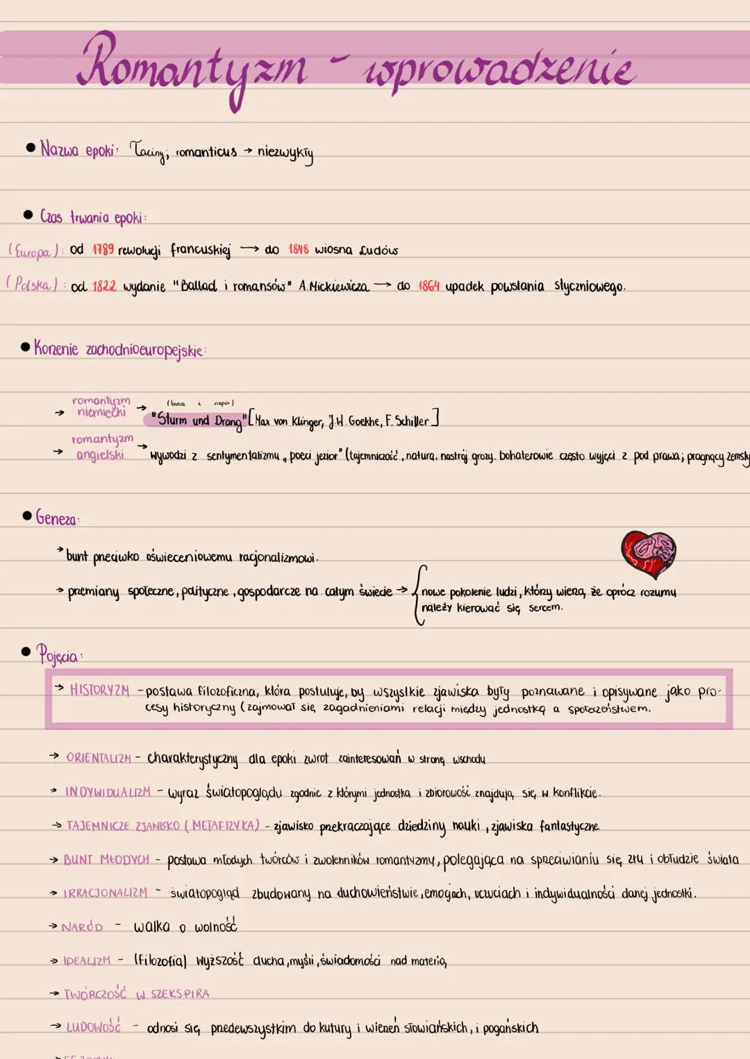Romantyzm - wprowadzenie
→
• Nazwa epoki: Tacing, romanticus niezwykły
Czas trwania epoki:
(Europa): od 1789 rewolucji francuskiej do 1848 w