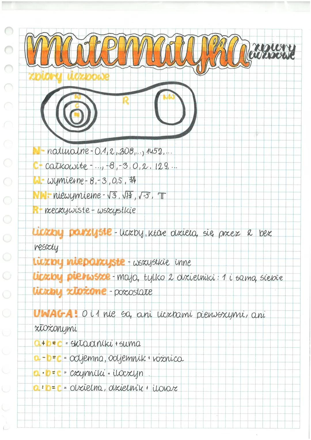 C
C
matematyka
zbiory liczbowe
N- natmalne-0.1,2,308,...) 1452,...
C- całkowite ..., -8, -3.0,2. 129,...
W- wymierne-8,-3,0,5, $\frac{3}{4}
