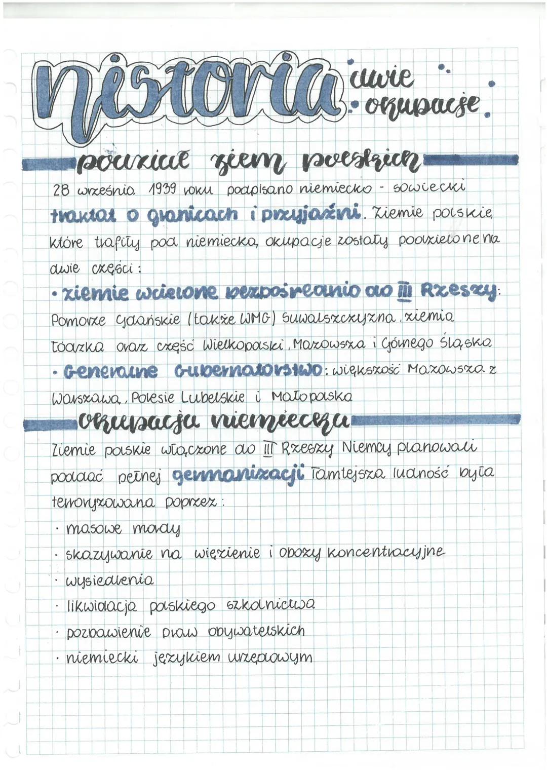 # nistoria
awie
okupacse.
pouzial ziem poestzich
28 wrześnio. 1939 юки роapisano niemiecko - sowiecki
traktat o granicach i przyjaźni. Zi