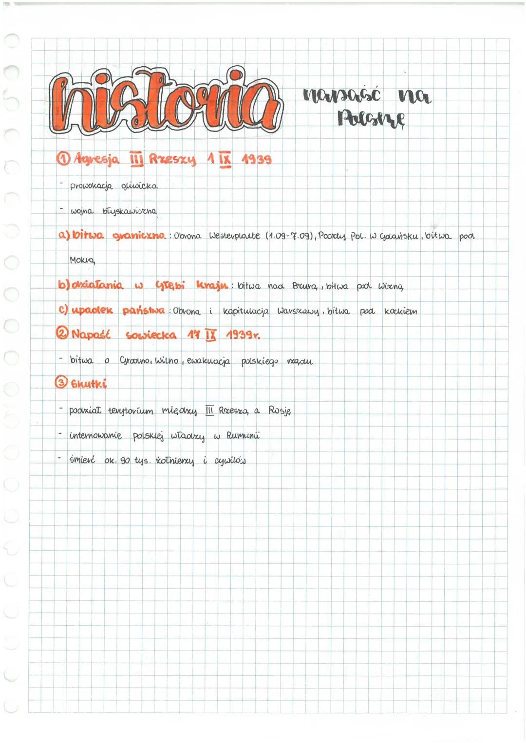 # historia
napase na
Polshe
① Agresja Rxesxy 1 Ix 1939
- prowokacja gluicko.
- wojna błyskawiczna
a) bitwa graniczna: Obrona Westerplatte (1