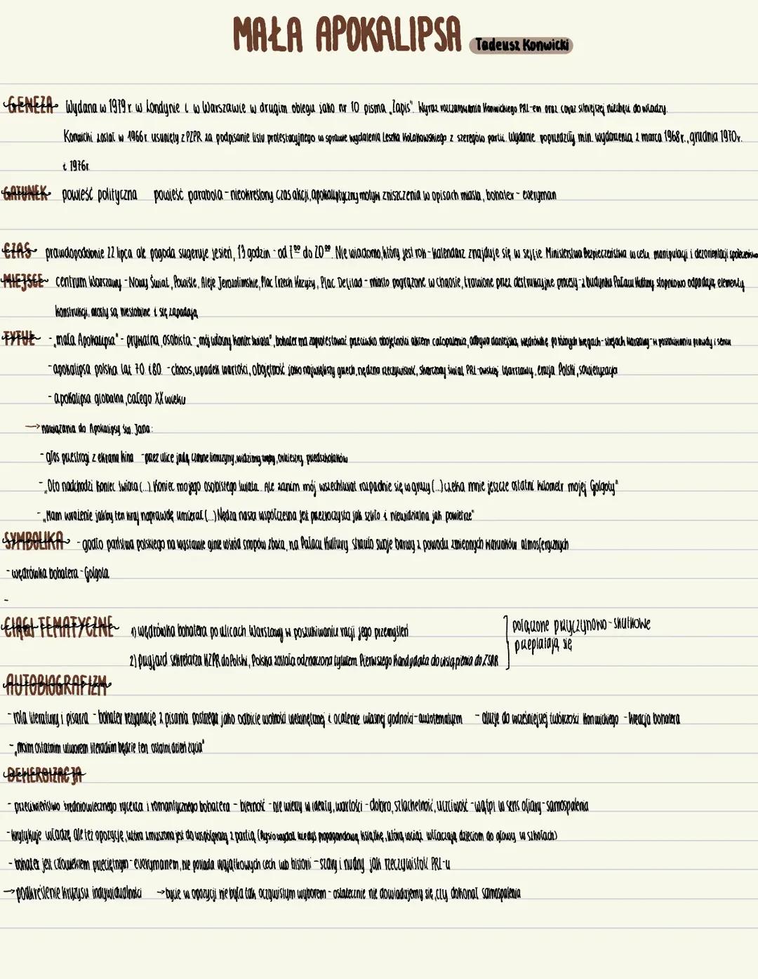 Mała Apokalipsa Tadeusz Konwicki