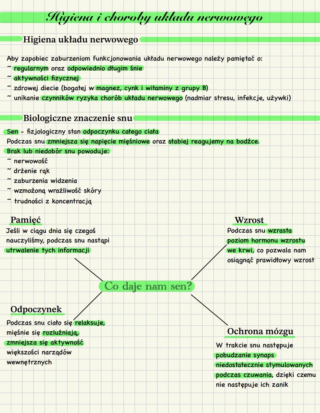 # Higiena i choroby układu nerwowego
# Higiena układu nerwowego
Aby zapobiec zaburzeniom funkcjonowania układu nerwowego należy pamiętać o
